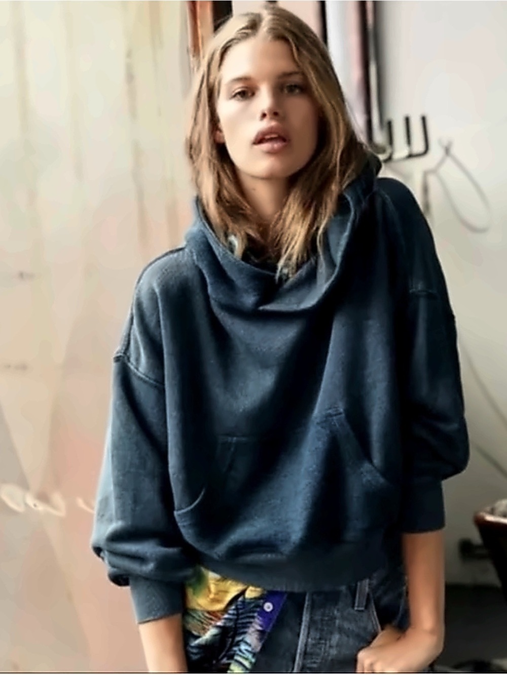 Free People Joey Hoodie – Blue | Size Small